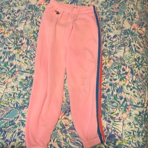 aviator nation pink sweatpants in womens size xs